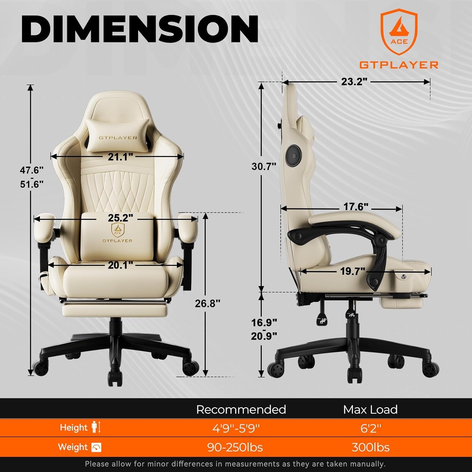 image:imageGTPLAYER ACEPRO Music Gaming Chairs Builtin Speakers App Support amp Bluetooth Control Computer Game Chairs with Footrest for Adults Ergonomic Reclining Silla Linkage Armrest Pink Velvet01 Cream