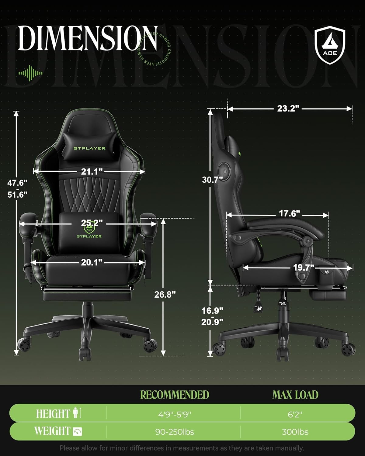 image:imageGTPLAYER ACEPRO Music Gaming Chairs Builtin Speakers App Support amp Bluetooth Control Computer Game Chairs with Footrest for Adults Ergonomic Reclining Silla Linkage Armrest Pink Velvet01 Black