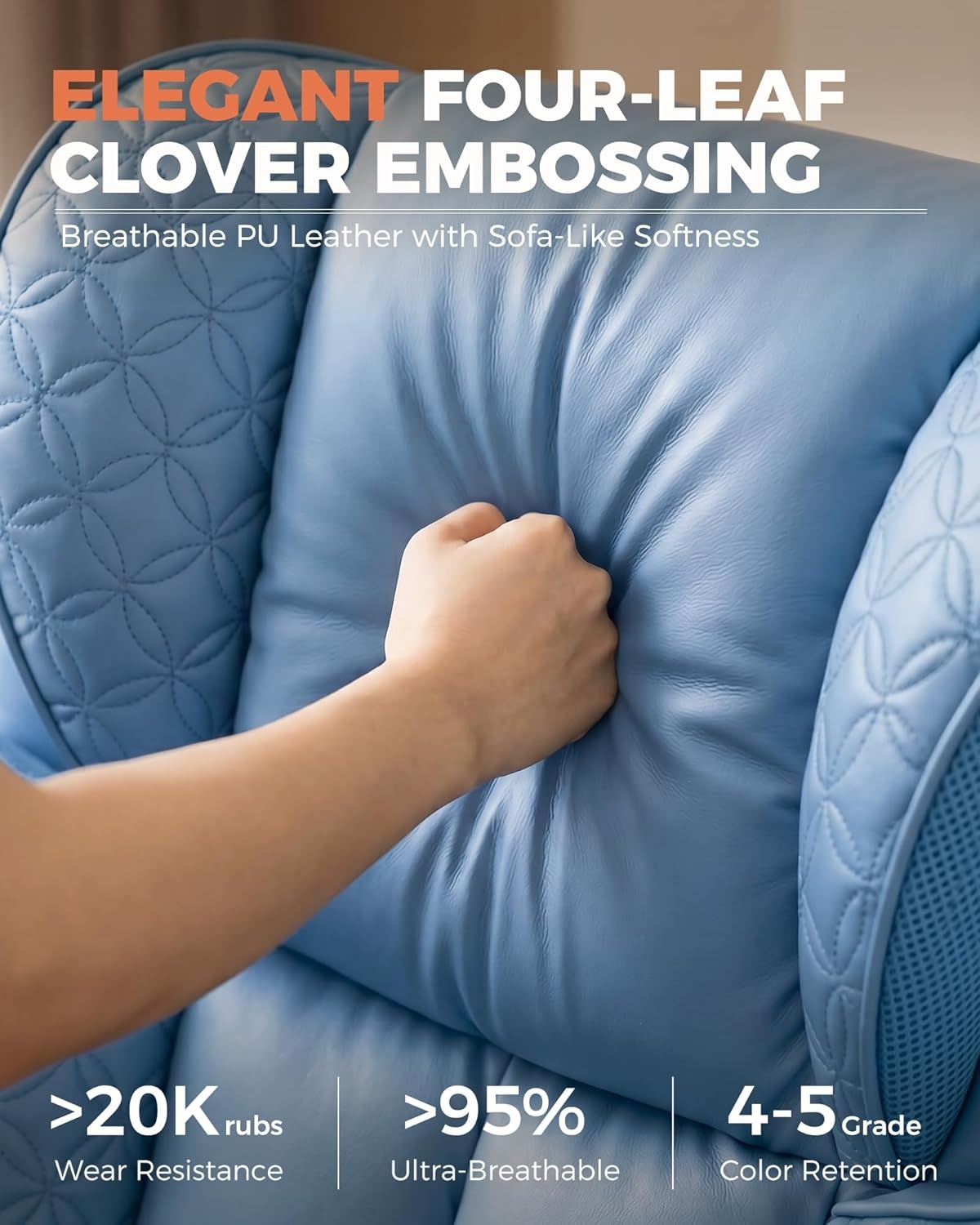 image:imageGTPLAYER Big and Tall Office Chair Wide Ergonomic Gaming Chair with Deluxe Embossing Designed Leather with Foot Rest150Reclining Adjustable Soft Armrests Pocket Spring Back Support and PillowPublue