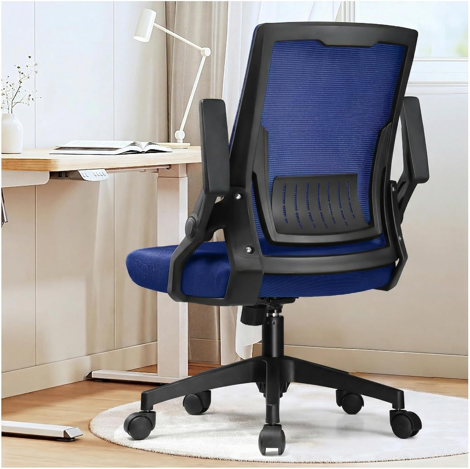 image:imageGTPLAYER Ergonomic Office Chair with Flipup Armrests Executive Computer Chair for Home Office Breathable Mesh amp Comfy Lumbar Support BlackBlue