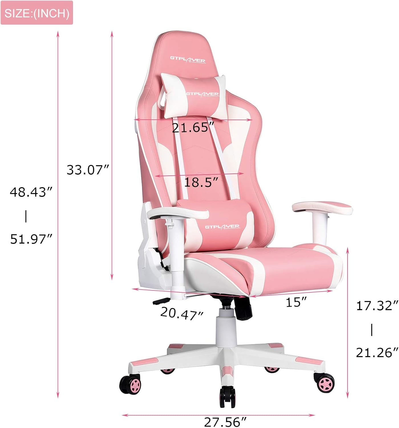 image:imageGTPLAYER Ergonomic Office Chair with Flipup Armrests Executive Computer Chair for Home Office Breathable Mesh amp Comfy Lumbar Support BlackPink