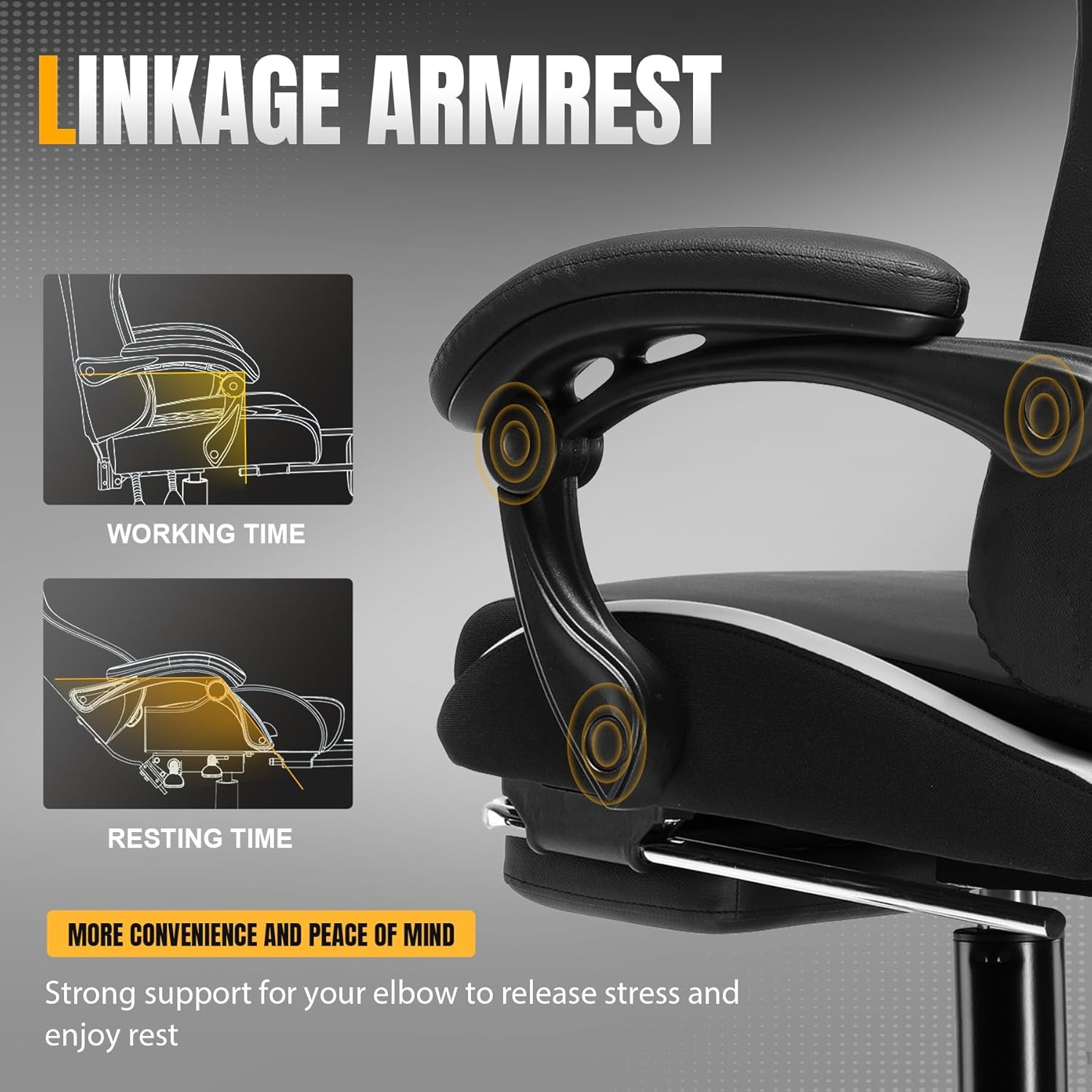 image:imageGTPLAYER Gaming Chair with Foot Rest amp Pocket Spring Cushion Ergonomic High Back Computer Chair with Headrest amp 360Swivel Seat for Home Office Desk PU Leather PinkWhiteblack