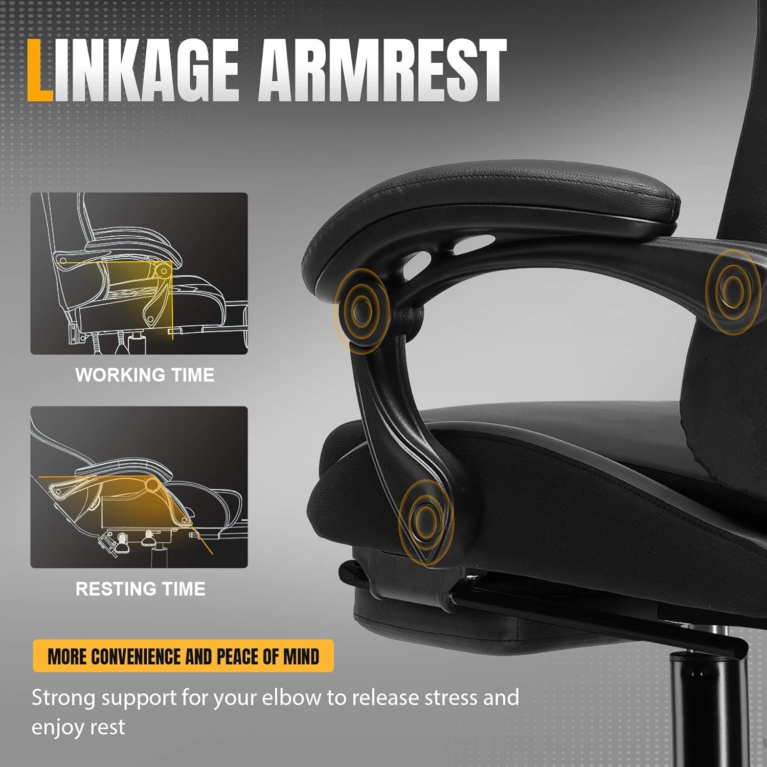 image:imageGTPLAYER Gaming Chair with Foot Rest amp Pocket Spring Cushion Ergonomic High Back Computer Chair with Headrest amp 360Swivel Seat for Home Office Desk PU Leather PinkDarkgray