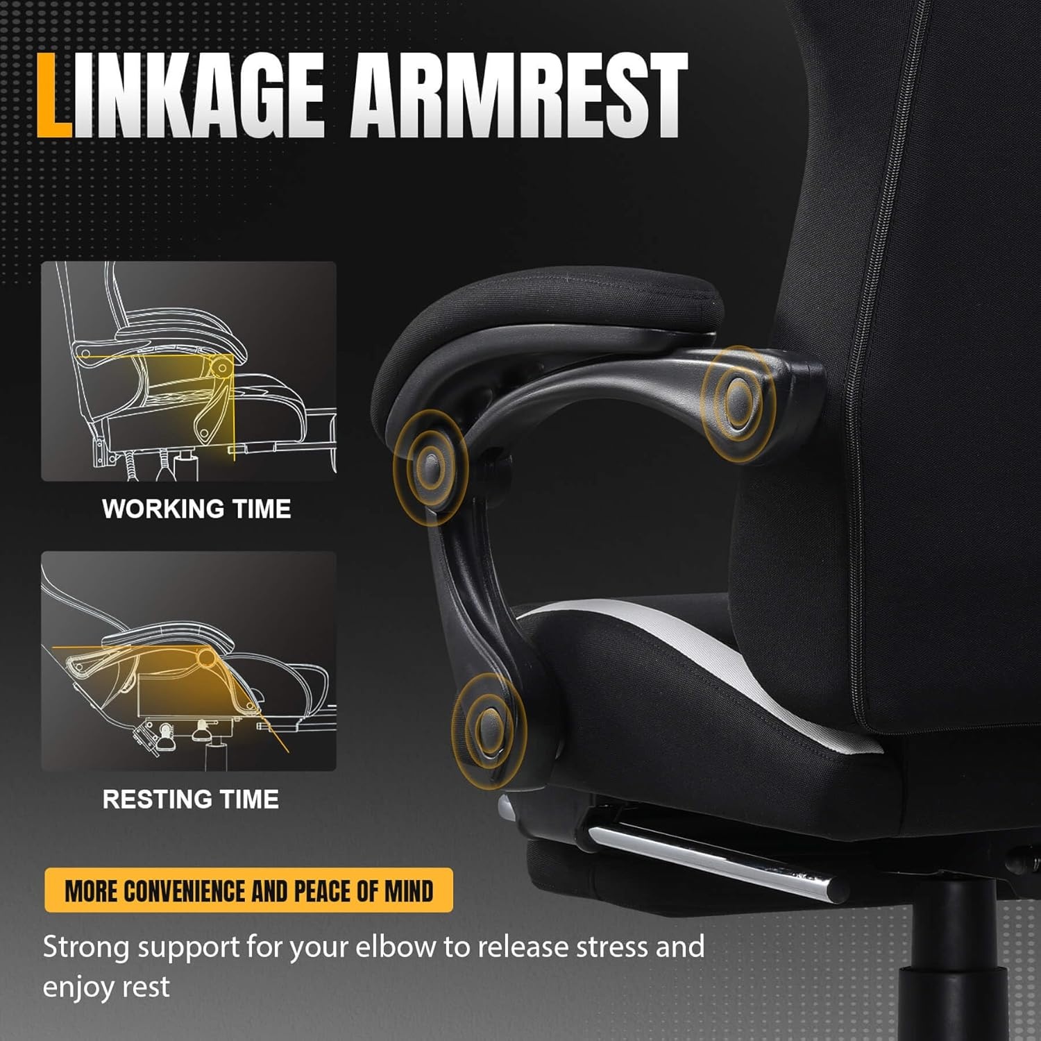 image:imageGTPLAYER Gaming Chair with Foot Rest amp Pocket Spring Cushion Ergonomic High Back Computer Chair with Headrest amp 360Swivel Seat for Home Office Desk PU Leather PinkWhiteblack