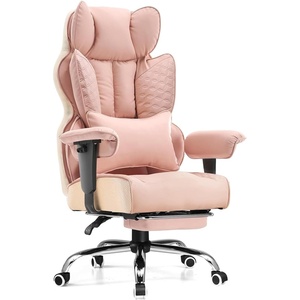 image:imageGTPLAYER Big and Tall Gaming Chair 400lbs Heavy Duty Office Chair with Footrest High Back Pocket Spring Lumbar Support Ergonomic Wide Comfy Seated Cushion for Lower Back Pain Relief EarthBlackPink