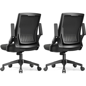 image:imageGTPLAYER Ergonomic Office Chair with Flipup Armrests Executive Computer Chair for Home Office Breathable Mesh amp Comfy Lumbar Support BlackBlack