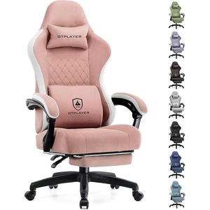 image:imageGTPLAYER Gaming Chair Computer Office Chair with Pocket Spring Cushion Linkage Armrests and Footrest High Back Ergonomic Computer Chair with Lumbar Support Task Chair with FootrestOrange