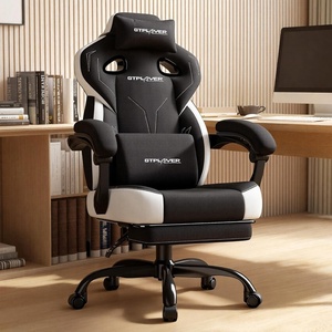 image:imageGTPLAYER Gaming Chairs for Adult  Ergonomic Big amp Tall Gaming Seat with Footrest amp Lumbar Support Comfortable Office Chair 90155 Reclining  Heavy Duty Wide Computer Seat BlueNew Black