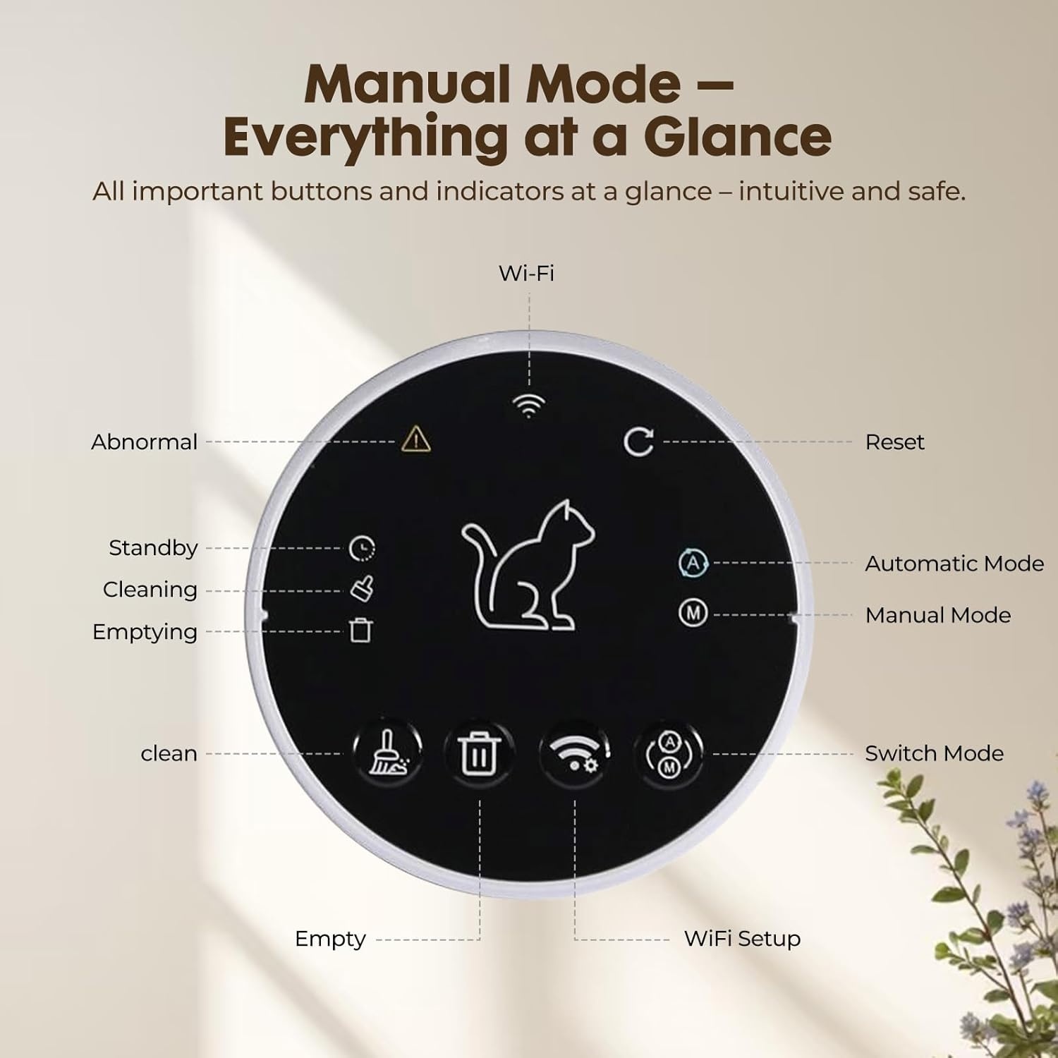 image:imageGTPLAYER Self Cleaning Litter Box Open Top Cat Automatic Litter Box APP Control and Weight Monitoring Safety Sensors Protection UltraQuiet Odor Control Includes Trash Bagamp Scrub Brush GreyDark Gray