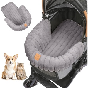 image:imageGTPLAYER Pet Stroller Mat Plush Quilted Dog amp Cat Stroller Liner Pad Soft Flat Pad for Comfort and Stroller Protection for Outdoor Walks and Travel Comfort GreyGrey