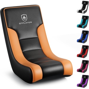 image:imageGTPLAYER Floor Rocker Gaming Chair  Adjustable Angle Limiter Ultra Lightweight Ergonomic Floor Rocking Game Seat for Gaming and Lounging Aqua01 Orange