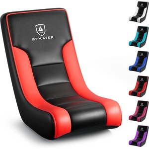 image:imageGTPLAYER Floor Rocker Gaming Chair  Adjustable Angle Limiter Ultra Lightweight Ergonomic Floor Rocking Game Seat for Gaming and Lounging Aqua01 Red