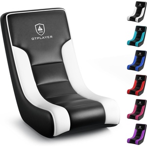 image:imageGTPLAYER Floor Rocker Gaming Chair  Adjustable Angle Limiter Ultra Lightweight Ergonomic Floor Rocking Game Seat for Gaming and Lounging White