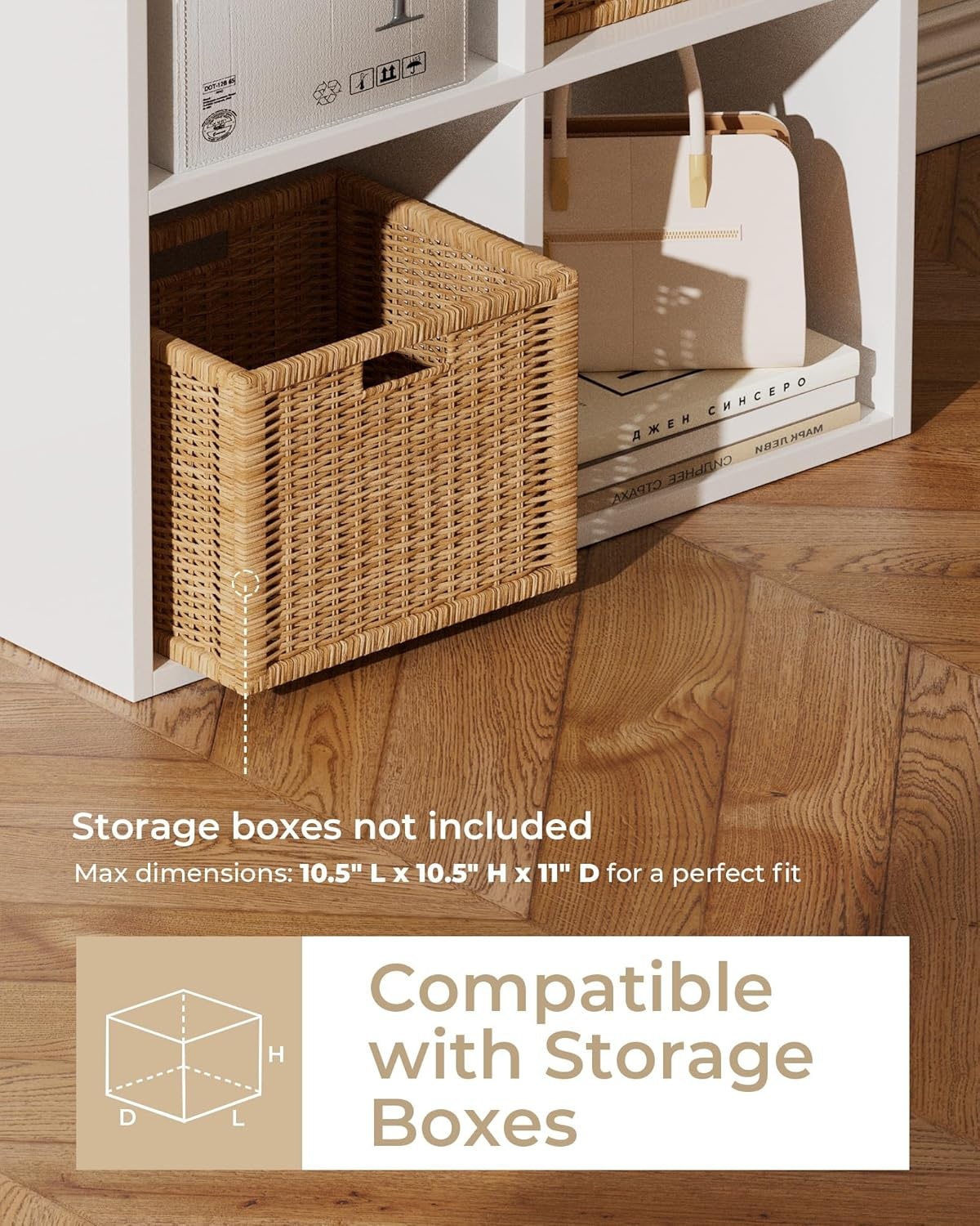 image:imageGTPLAYER 6Cube Storage Organizer Bookcase Stackable Cube Shelf Fits 11 Bins Open Storage Cabinet with Partial Back Panels Vertical or Horizontal Bookshelf for BedroomHome Office White6 Cube White