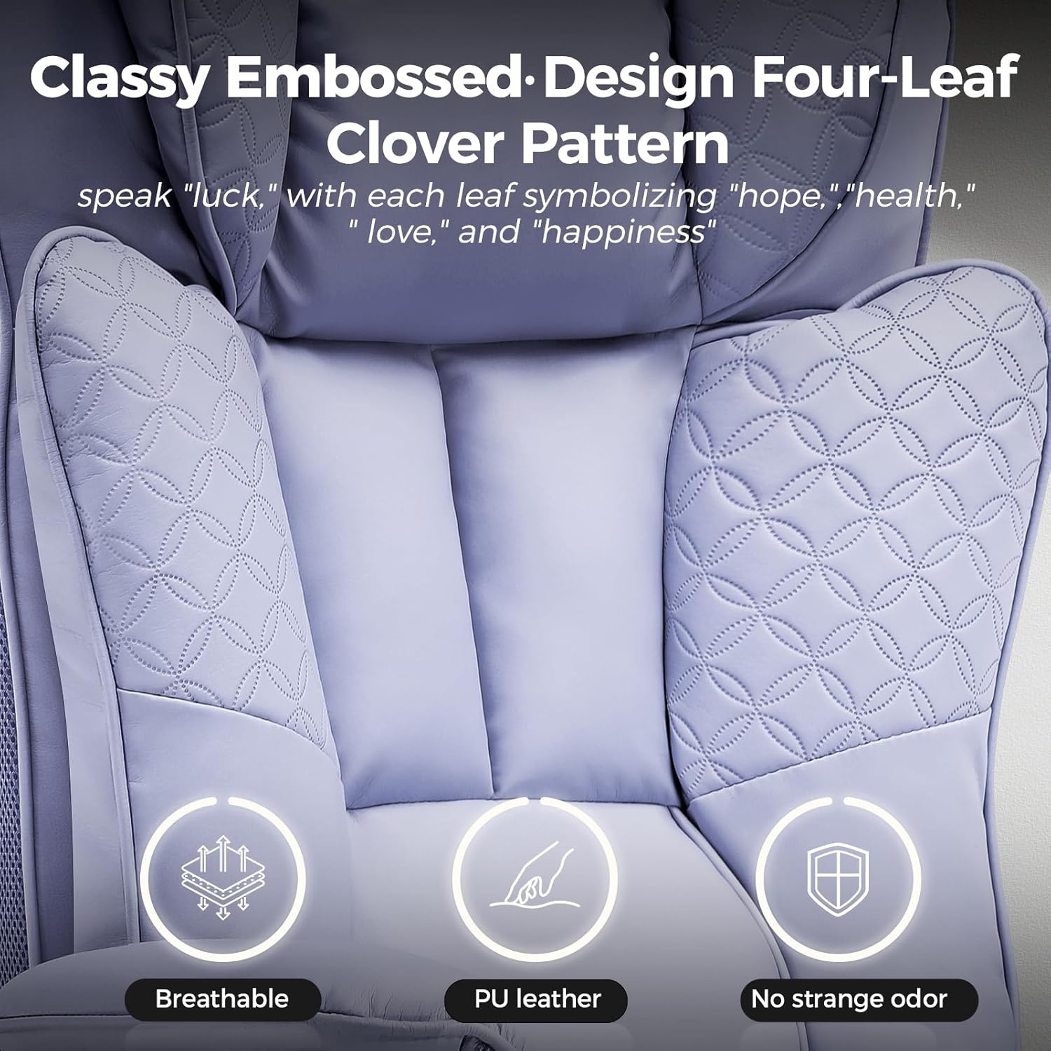 image:imageGTPLAYER Big and Tall Office Chair Wide Ergonomic Gaming Chair with Deluxe Embossing Designed Leather with Foot Rest150Reclining Adjustable Soft Armrests Pocket Spring Back Support and PillowPupurple