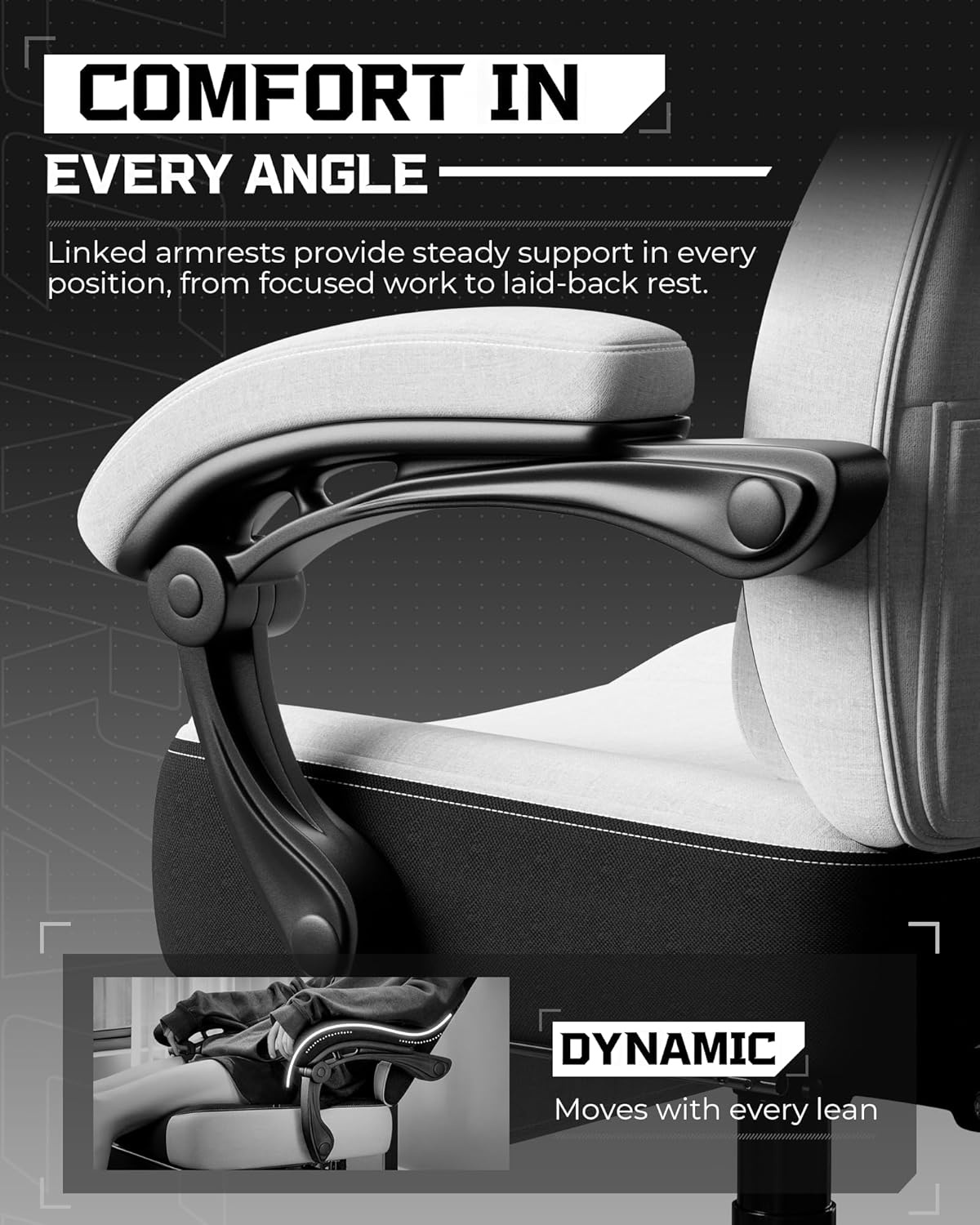 image:imageGTPLAYER Gaming Chair Computer Chair with Footrest and Lumbar Support for Adults 360Swivel Big amp Tall Reclining Seat for Office or Gaming BlackLiwhite