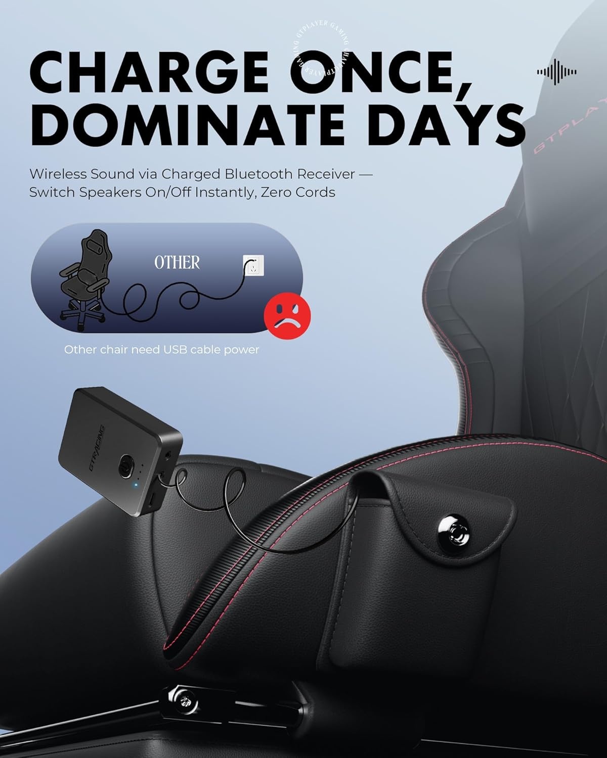 image:imageGTPLAYER Gaming Chair for Adults Ergonomic Video Game Chairs Footrest amp Linkage Armrest Reclining High Back Silla Gamer with Wider Seat for Home Office Ace Pro CreamBlack Red