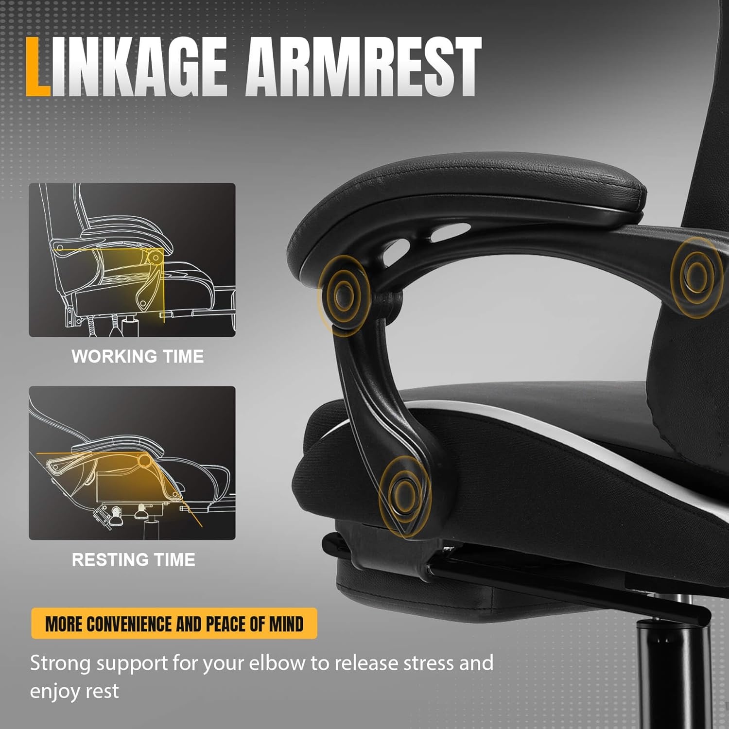 image:imageGTPLAYER Gaming Chair with Foot Rest amp Pocket Spring Cushion Ergonomic High Back Computer Desk Chair with Headrest amp Lumbar Support for Back Pain Relief Breathable Fabric MistBlueBlack