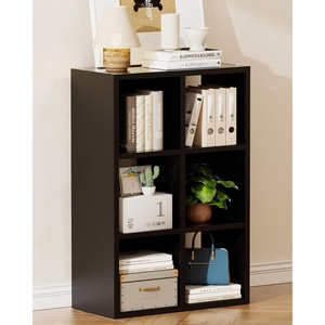 image:imageGTPLAYER 6Cube Storage Organizer Bookcase Stackable Cube Shelf Fits 11 Bins Open Storage Cabinet with Partial Back Panels Vertical or Horizontal Bookshelf for BedroomHome Office White6 Cube  Charcoal