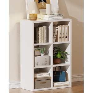 image:imageGTPLAYER 6Cube Storage Organizer Bookcase Stackable Cube Shelf Fits 11 Bins Open Storage Cabinet with Partial Back Panels Vertical or Horizontal Bookshelf for BedroomHome Office White6 Cube  White
