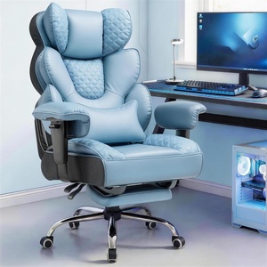 image:imageGTPLAYER Big and Tall Gaming Chair Ergonomic Heavy Duty Office Chair Racing Seat with Adjustable Lumbar Pillow Footrest 150 Reclining Thickened Armrests Breathable Mesh for EsportsPC GamingBlue