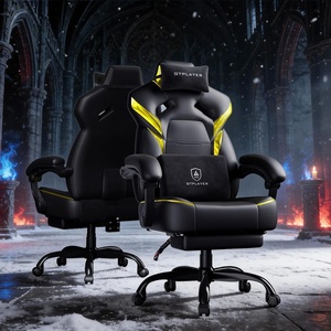 image:imageGTPLAYER Big and Tall Gaming Chair for Adults Ergonomic Office Chair with Footrest Heavy Duty 350 lbs Capacity High Back Premium Leather amp Iridescent Trim ACEArmor Black amp BlueBlack  Yellow
