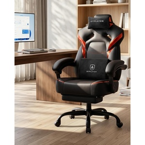 image:imageGTPLAYER Big and Tall Gaming Chair with Footrest High Back Ergonomic Office Chair for Adults Heavy Duty 350 lbs Capacity Premium Leather amp Iridescent Trim ACEArmor YellowRed