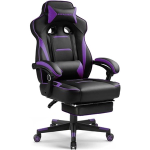 image:imageGTPLAYER Gaming Chair for Adults Big and Tall 350LBS Heavy Duty Office Chair Ergonomic High Back Lumbar Support and Recliner for Back Pain Relief Sky GrayErgopurple