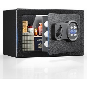 image:imageGTPLAYER Safe Box Feet for College Dorm Room with Electronic Keypad and Fingerprint Shelf Wall Mount Kit Hidden Home Safe for Money Jewelry and Passport 044 CubicBlack