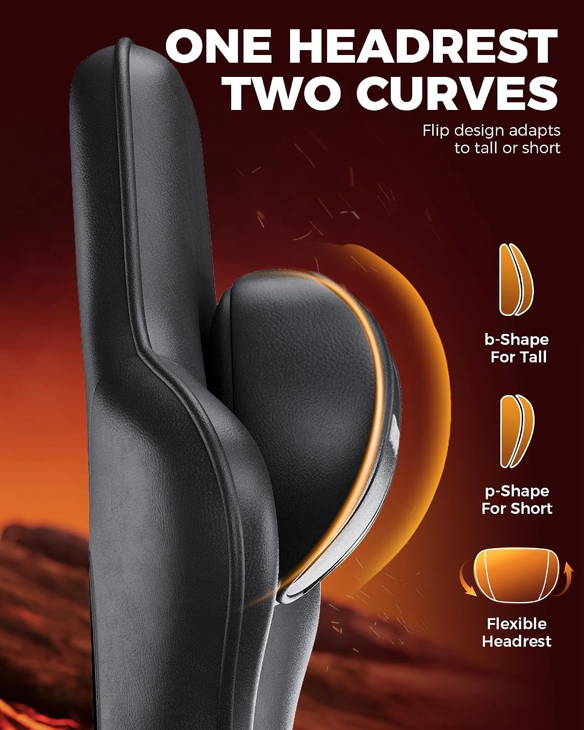image:imageGTPLAYER Big and Tall Gaming Chair with Footrest Ergonomic Office Desk Chair with 44in Thick Cushion and Wide Wingless Seat Comfortable Leather Computer Chair Predator Series Rustic BrownMatte Black With Trim