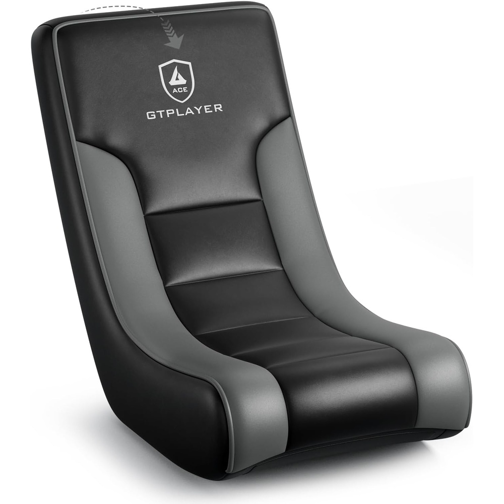 image:imageGTPLAYER Floor Rocking Gaming Chair Floor Rolling Game Chairs with Angle Limiter Gamer Rocker Floor Seat Compact amp Lightweight Black Galaxy Patterned01 Black Grey