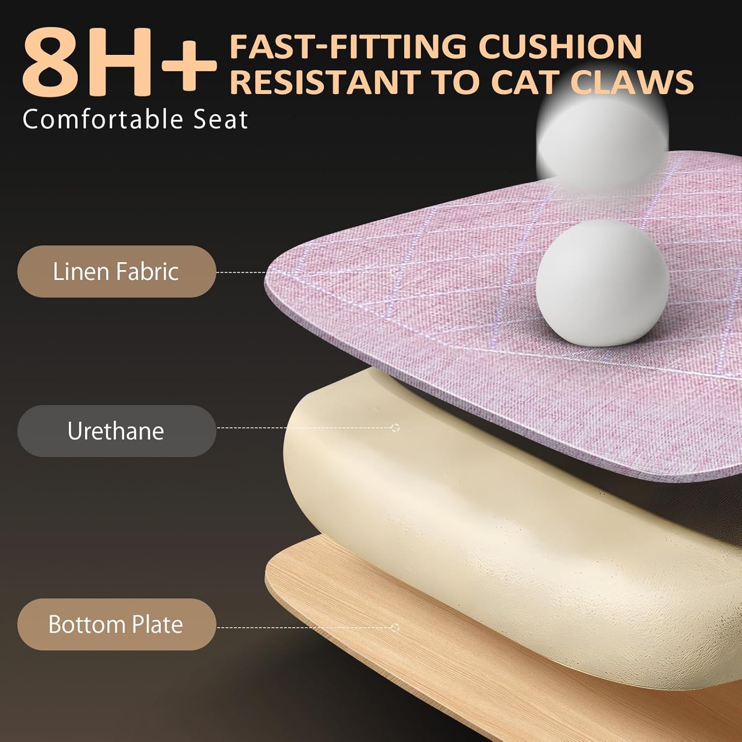 image:imageGTPLAYER Gaming Chair with Footrest Big and Tall Game Chair High Back Computer Office Chair with Lumbar Support for Adults Ergonomic Swivel Games Chair with Cushion Gaming Fabric PinkPink